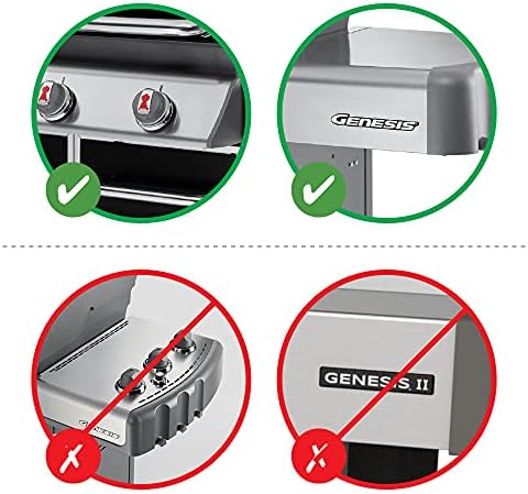 Barbekü Genesis S Serisi için Paslanmaz Çelik Aroma Çubuğu 17,6 x 2,2 x 9,65 cm, siyah, 5'li paket, 7620