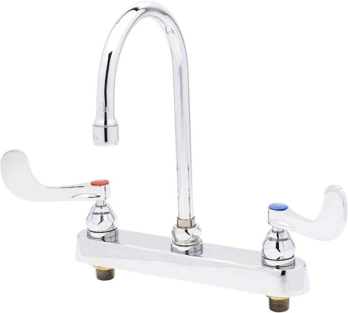 T & S B-1142 – 04 8-inç C/C Mount Workboard musluk with 4-inç Wrist Action yapılmış ve Swivel Gooseneck by T & S
