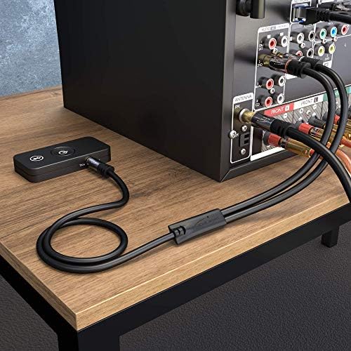 Alternative view of – Cinch'ten 3,5mm 'a Adaptör Kablosu – 1m – Çok yönlü tak ve çalıştır ses kablosu (Aux/3,5 mm'den 2x Cinch/RCA'ya akıllı telefon, tablet, ses çubuğu, TV, dizüstü bilgisayar, MP3)