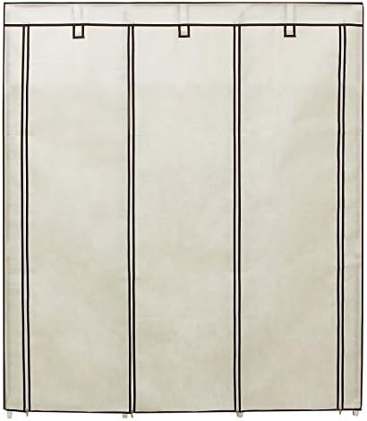 Katlanır Kumaş Elbise Dolabı, 175x150x45 CM, Bej, RYG12M