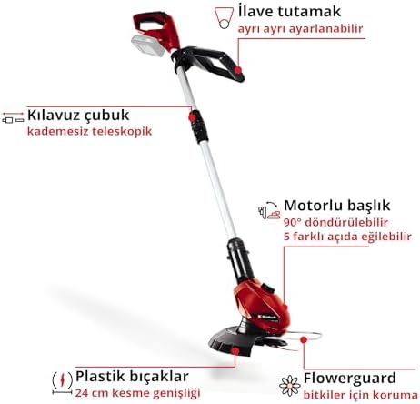 Akülü Kenar Kesme GE-CT 18 Li Solo Power X- (Li-Ion, 18V, 8500 dev/dak, dönebilir ve eğilebilir motor başlığı, Flowerguard, akü ve şarj cihazı dahil değildir) - 3411172