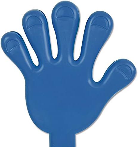 12 Parça Plastik El Clappers Gürültücü Okul Ruh Malzemeleri Spor Doğum Günü Partisi Şekerleri, 7.5", Mavi