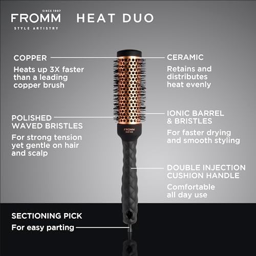 Alternative view of Heat Duo 1.25" Bakır Yuvarlak Fırça
