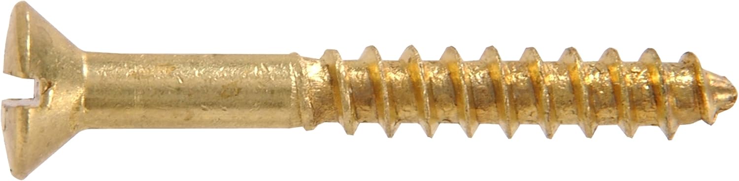 Alternative view of The Group Group 1169 Pirinç Oval Başlı Oluklu Ahşap Vida 15,24 x 2,54 cm. 40'lı Paket