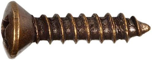 Alternative view of En grup 2852 6 x 5/8 inç oval kafa antik pirinç dekorasyon metal vida, 40" lı