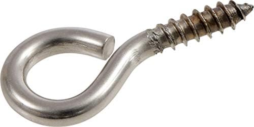 4276 paslanmaz çelik Çap # 4 vida, LAG 40,6 cm uzunluk, dişli, 2 – 3/5/8 inç Eye iç boyut, 8'li Paket