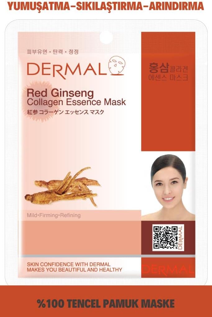 Alternative view of DERMAL Arındırıcı, Serinletici, Sıkılaştırıcı Kırmızı Ginseng Özlü Kolajen Maske 23gr