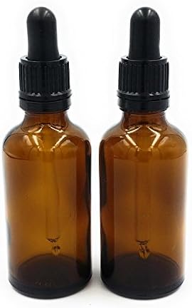 İki 50 ml kahverengi camlı-şişe ile, damla Pipetten