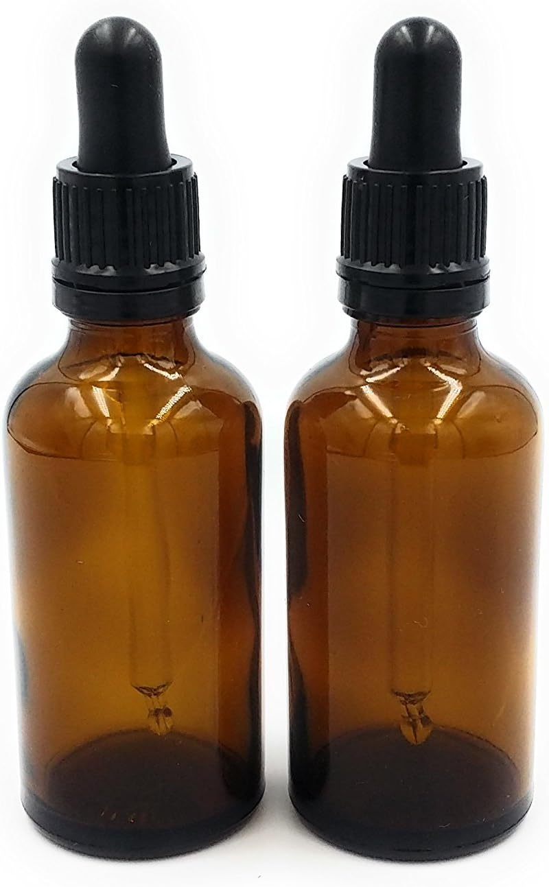 Alternative view of İki 50 ml kahverengi camlı-şişe ile, damla Pipetten