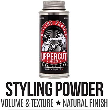 Uppercut Deluxe Styling Powder for Men, erkekler için saç dokulu pudra, esnek tutuş ve doğal parlaklığa sahip şekillendirme pudrası, erkeklerin saçlarına doku kazandırır, 20 g