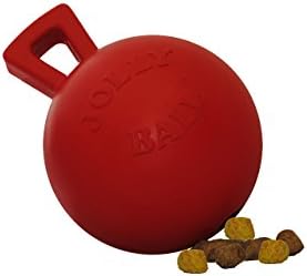Alternative view of Jolly Pets Tug-n-Toss Ağır Hizmet Köpek Oyuncak Topu Saplı, 10 inç/Küçük, Kırmızı