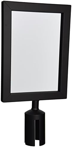Winco CGSF-12K Stanchion Üst İşaret Çerçevesi, Siyah, Orta
