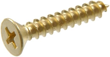Alternative view of The Group 45425 5 inç x 5/8-inç Düz Phillips Ahşap Vida, Pirinç, 50'li Paket