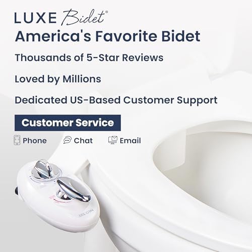 Alternative view of Luxe Bidet Neo 320 (Series) – kendi kendini temizleyen Dual başlık –, sıcak ve soğuk su ile elektrik mekanik Bide WC-sabitleme W/güçlü musluk valfler ve metal hortumlar, Neo 320 white