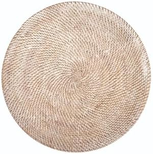 Alternative view of TISECO Set de table rond rotin Blanc