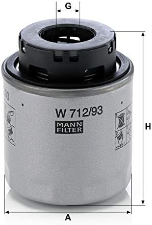 Alternative view of Mann Filter W 712/93 Yağ Filtresi (VW Group)