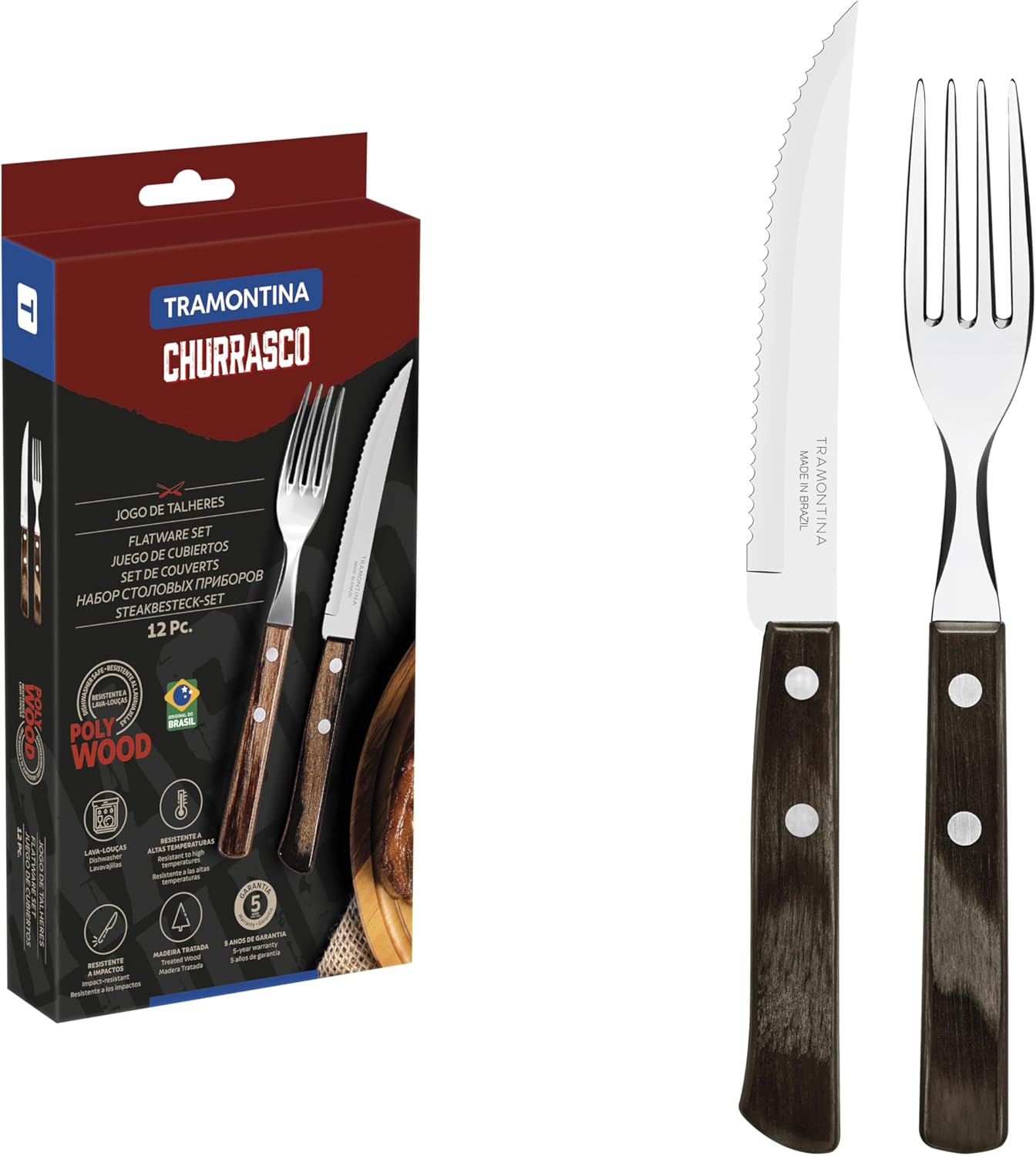 Alternative view of Churrasco 21199/911 Çatal Bıçak Barbekü Seti (12li Blister)
