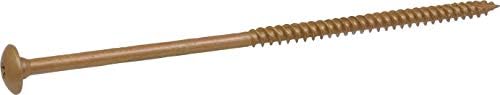 Power Pro 48092 Lag Vidaları, 3/8 "x 12", Star Drive İnşaat Lag Vidaları, Paslanmaya Dayanıklı, Seramik Kaplamalı Bronz, 15 adet Kutu