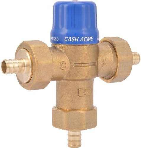 Alternative view of Cash Acme Barb Bağlantıları ve İntegral Kontrolleri ile 1/2 İnç HG110 Sıkma Termostatik Karıştırma Vanası, Pirinç Tesisat Montajı, 24506