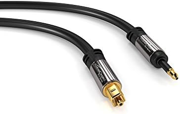 Alternative view of – 1,5m – mini TOSLINK kablosu (dijital ses kablosu, optik, TOSLINK-mini TOSLINK, fiberoptik kablo/LWL, dijital ses sinyalini televizyona/amplifikatöre/Hi-Fi cihaza iletir, siyah)