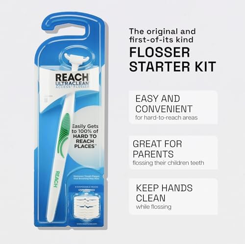 Ultraclean Access Flosser, Ağız Bakımı ve Hijyen için 8 Tek Kullanımlık Geçmeli Diş Flosser Kafa Yedeği, Dayanıklı Diş İpi Plağı Çıkarmaya Yardımcı Olur (6'lı Paket)