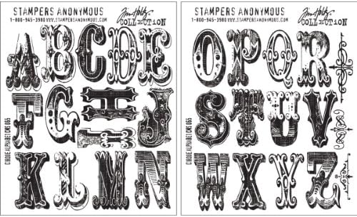 Alternative view of Anonymous Tim Holtz Kauçuk Yapışma Damgası, 17,8 x 21,6 cm, Motif: Cirque Alfabe