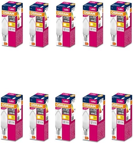 Alternative view of 10'lu Value B40 4.9W 827 2700K Sarı Renk E14 Mum LED Ampul