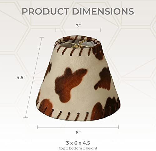 Designs, Inc 15,2 cm kahverengi ve bej sığır derisi Avize abajur – 3 x 6 x 4,5 (CS-962 – 6)