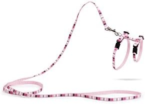 Alternative view of Yavru Kedi Göğüs Tasması ve Gezdirme Kayışı, 120cm, Pembe, 15-33cm