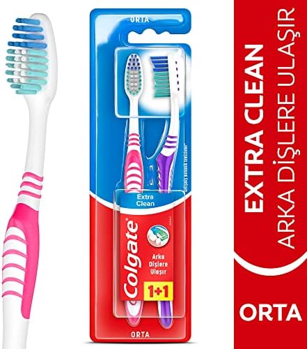 Clean Dil Temizleyicili Arka Dişlere Uzanan Orta Diş Fırçası 1+1