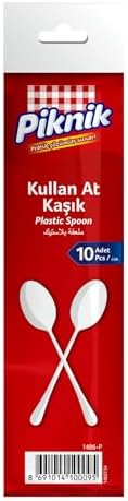 Alternative view of Piknik Kullan-At Plastik Kaşık 10'lu Büyük Beyaz 1486