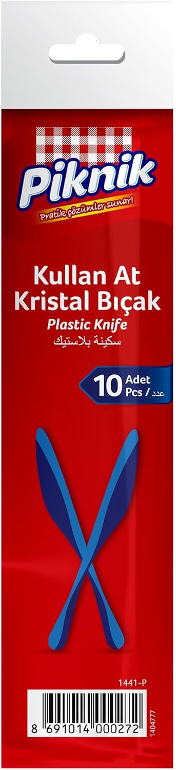 Piknik Kullan-At Kristal Bıçak 10'lu Renk'li 1441