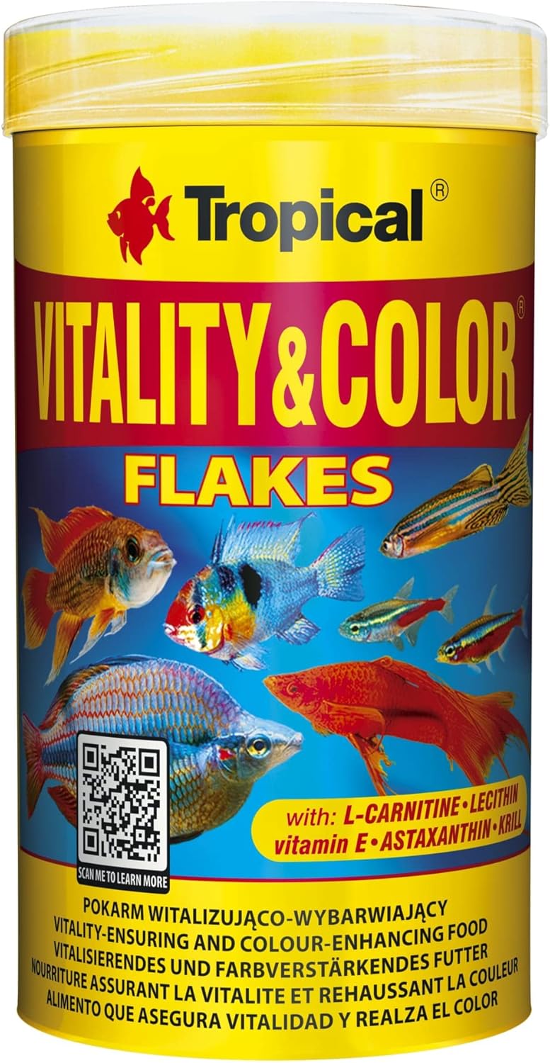 Vitality Flakes Balıklar İçin Renklendirici Pul Balık Yemi 250 Ml 50gr