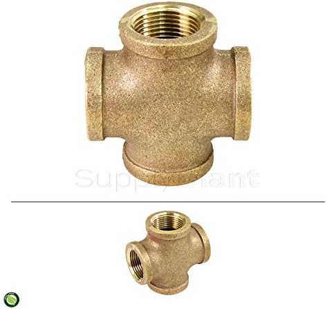 Alternative view of Suply Dev CSDS0034 3/4 '' kurşunsuz Dört Yönlü Pirinç Çapraz Montaj, 125 Lbs Uygulamalar İçin Eşit Boyutlu Dişi Dişli Dalları ile, Kurulumu Kolay
