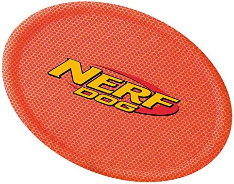 Alternative view of Nerf Dog Naylon Flyer Köpek Oyuncağı, Frizbi, Hafif, Dayanıklı ve Suya Dayanıklı, Plaj ve Havuz için Mükemmel, 9 inç Çap, Orta/Büyük Irklar İçin, İki Paket, Turuncu ve Kırmızı (8959)