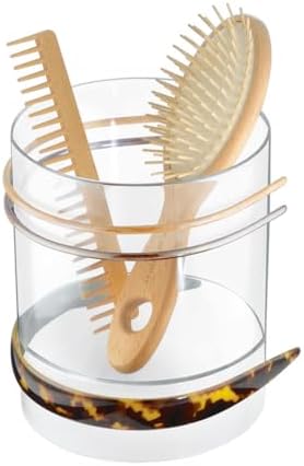 69930 Netlik Saç Aksesuarı Düzenleyici, Plastik Banyo Saklama Kutusu, 2 Bölmeli, Şeffaf
