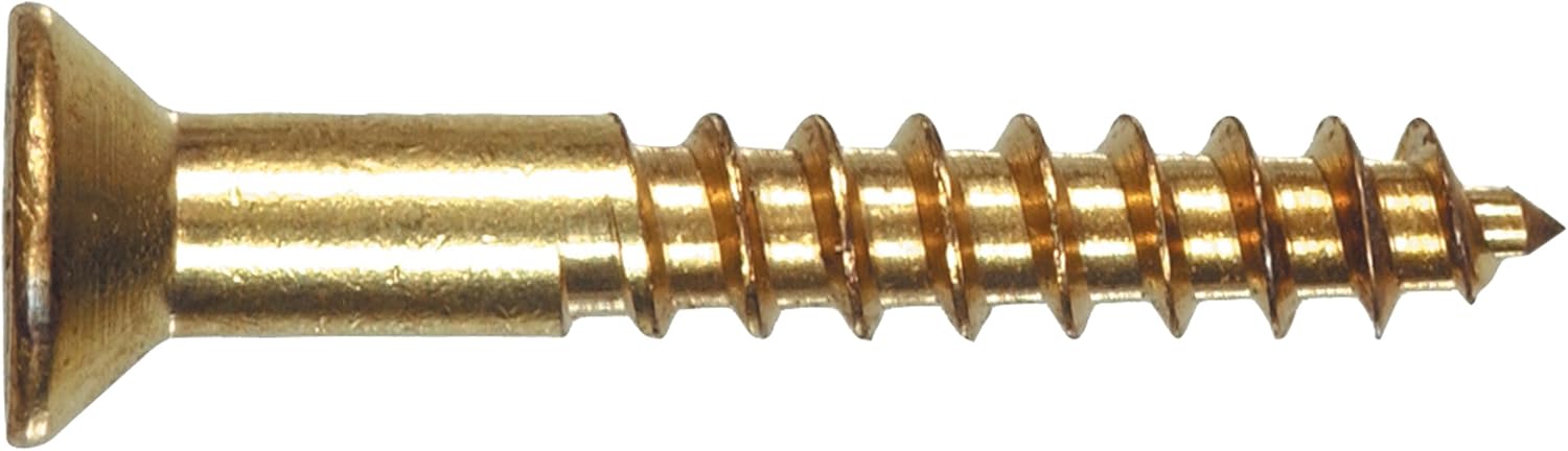 The Group 41828 Pirinç Düz Başlı Phillips Ahşap Vida, 100 Paket