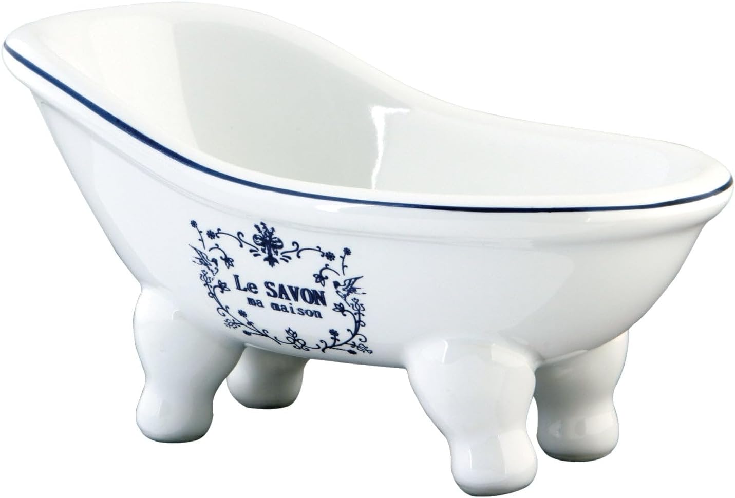 BATUBSSW Aqua Eden Mini Seramik Terlik Küvet, 13,5 cm x 7,5 cm x 9,5 cm, Beyaz