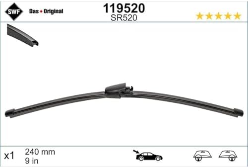 Valeo SWF Das Original Rear Arka Silecek C5 III (2015-2017), Mini Countryman (2016 ve sonrası), Juke (2019 ve sonrası), Clio IV (2012-2021) (240 MM) 119520