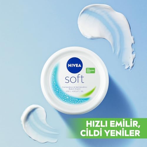 Soft Nemlendirici Bakım Kremi 300 ml, 48 Saat Nemlendirme, Jojba Yağı,E Vitamini, Yüz,El,Vücut İçin,Paraben İçermez