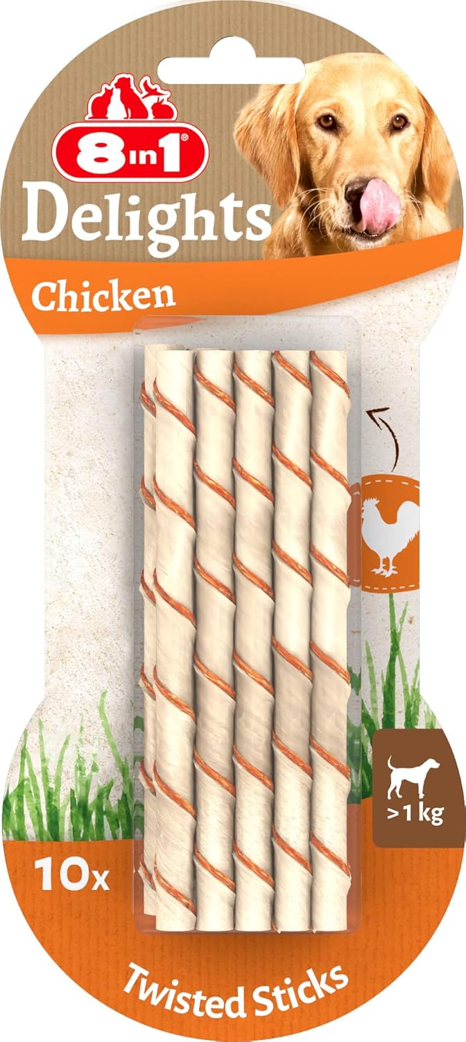 8in1 Delights Twisted Sticks 55 Gram