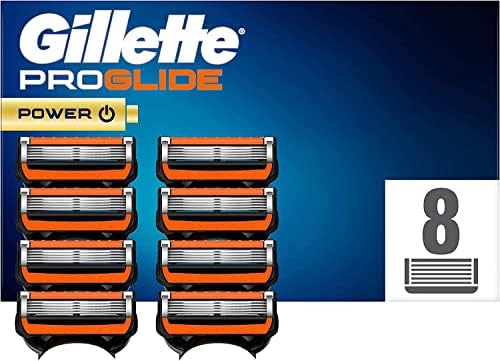 ProGlide Power tıraş bıçağı, 8 yedek bıçak, ıslak tıraş makineleri için, erkekler için, 5 kat bıçak ağzı
