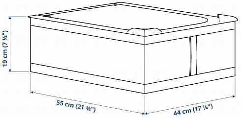 Saklama çantası SKUBB yatak altı komodini, dolap çantası 43 x 53 x 19 cm fermuarlı - beyaz
