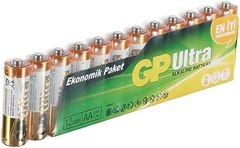 Alternative view of GP15AU Ultra Alkalin LR6/E91/AA Kalem Pil, 1.5 Volt, 12'li Paket, Bakır/Siyah/Beyaz