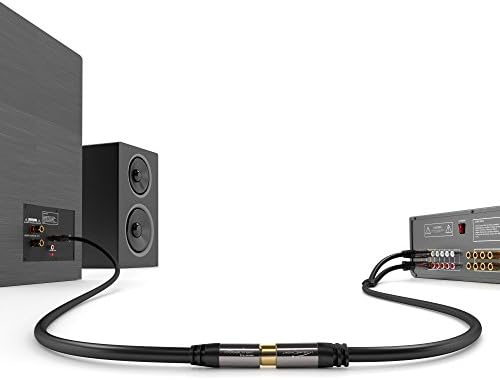 – Cinch uzatma kablosu – 5m – Mükemmel ses kalitesi için özellikle kırılmaz hibrit kablo (subwoofer/ses kablosu, RCA fişten jak girişe, amplifikatör/HiFi için ideal, analog ve dijital)