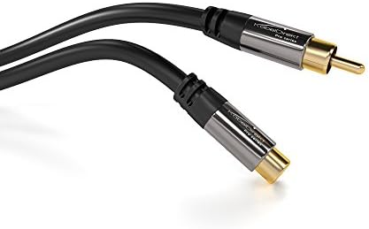 Alternative view of – Cinch uzatma kablosu – 5m – Mükemmel ses kalitesi için özellikle kırılmaz hibrit kablo (subwoofer/ses kablosu, RCA fişten jak girişe, amplifikatör/HiFi için ideal, analog ve dijital)