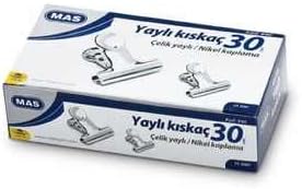 Alternative view of MAS Beyaz Metal Kıskaç Yaylı 30 Milimetre, 2 Düzinelik Kutu