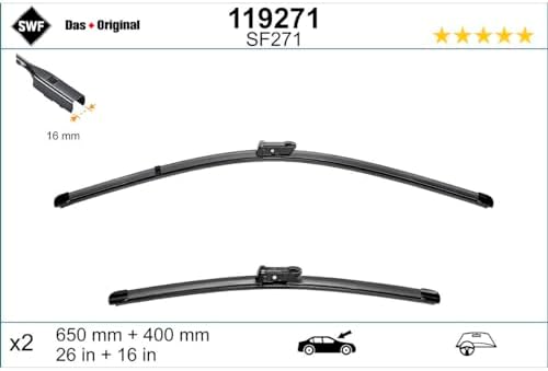 Valeo SWF Das Original Set Silecek Seti Bmw X1 F48 (2014-2022), C3 Aircross (2017 ve sonrası), Crossland (2017 ve sonrası), Arona (2017 ve sonrası) (650+400 MM) 119271