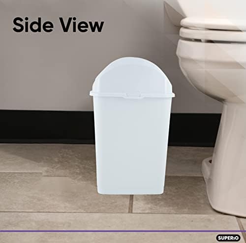 Alternative view of Superio Küçük 2,6 Litre Slim Çöp Kutusu, Beyaz