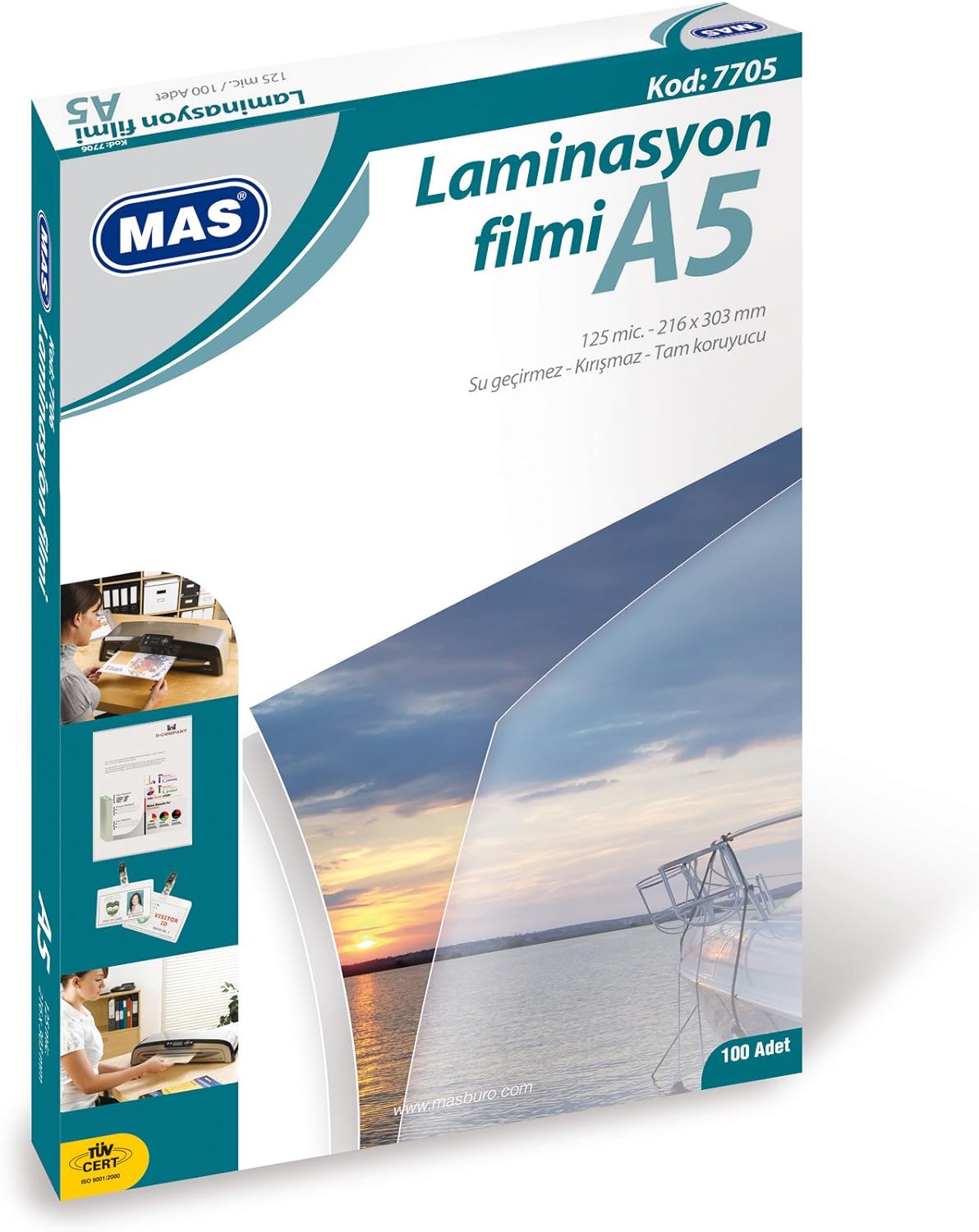 Mas Laminasyon Filmi A5 Şeffaf